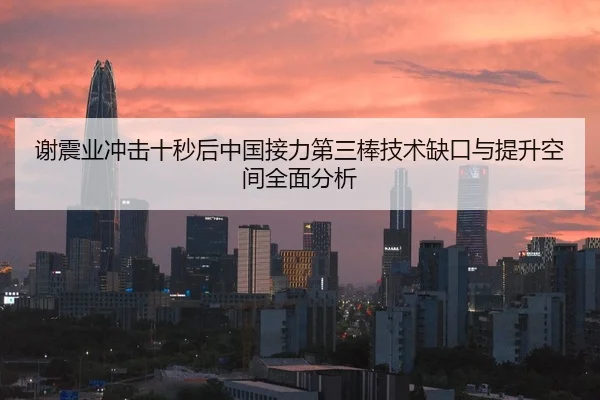 谢震业冲击十秒后中国接力第三棒技术缺口与提升空间全面分析